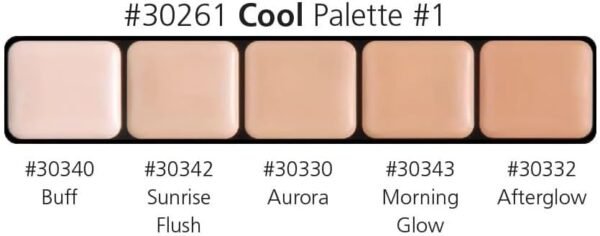 (Nneutral 1) - Graftobian Professional HD Cream Foundation palette in warm and cool colours - Imagem 6