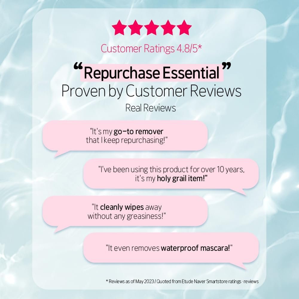 ETUDE Lip&Eye Remover 8.45 fl.oz (250ml) 21AD | Water and Oil Formula for Deep Cleansing | Lip and Eye Makeup Remover for All Skin Types | Gentle Face Cleanser for Sensitive Skin | Kbeauty - Imagem 3