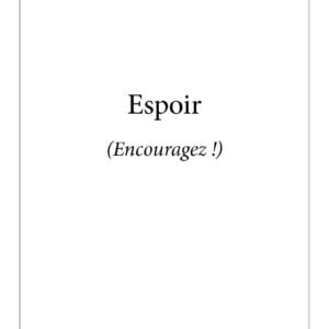 Espoir (French Edition)