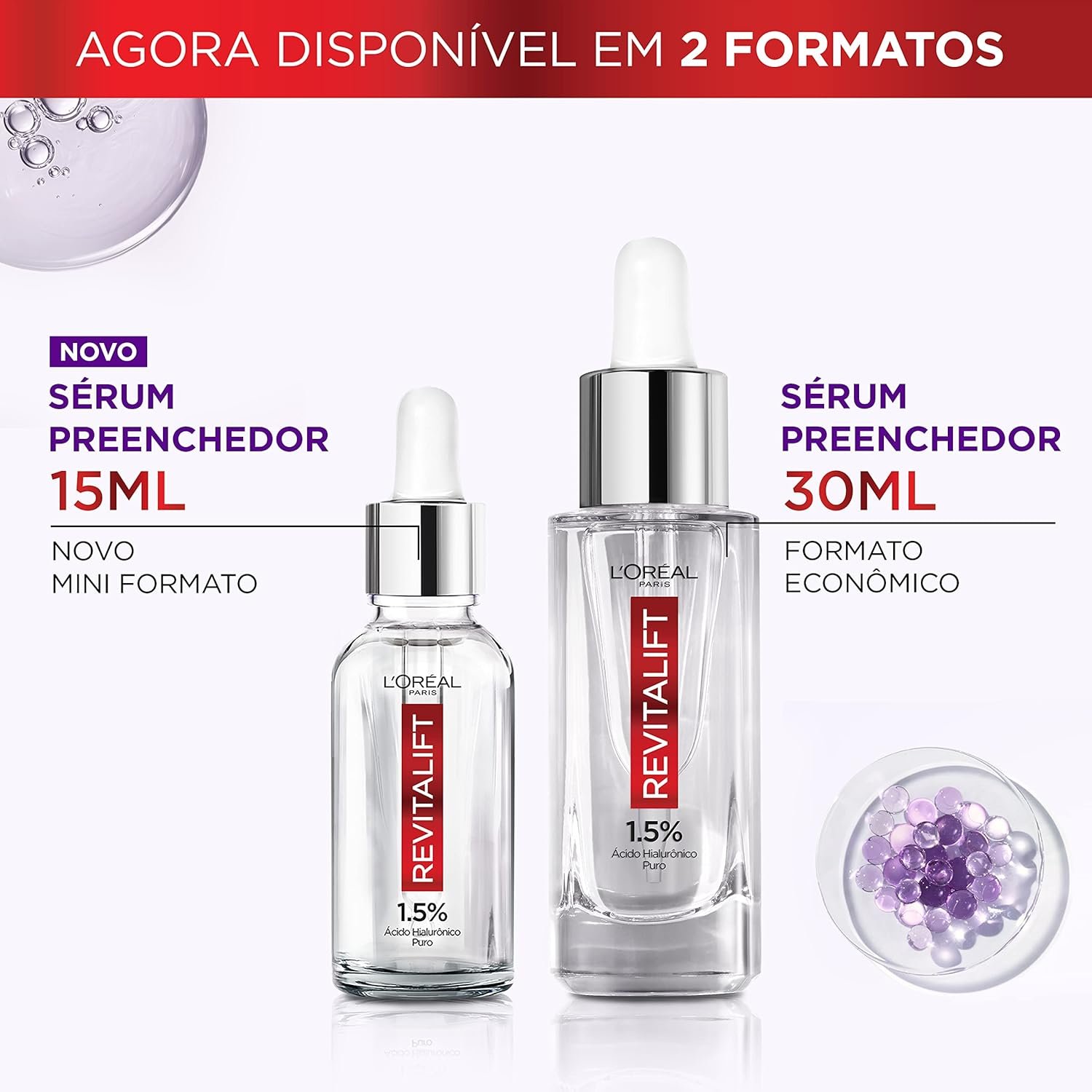 L'Oréal Paris Sérum Anti-Idade Hidratação Preenchedora Revitalift, 1,5% de Ácido Hialurônico Puro, 15ml 4 L'Oréal Paris Sérum Anti-Idade Hidratação Preenchedora Revitalift, 1,5% de Ácido Hialurônico Puro, 15ml - Imagem 4