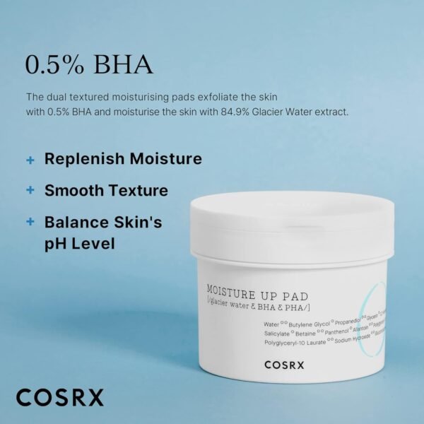 COSRX One Step Moisture Up, 70 pads | Extrato de Própolis com toner, embebido com tonificador | Almofada esfoliante e de limpeza - Imagem 3
