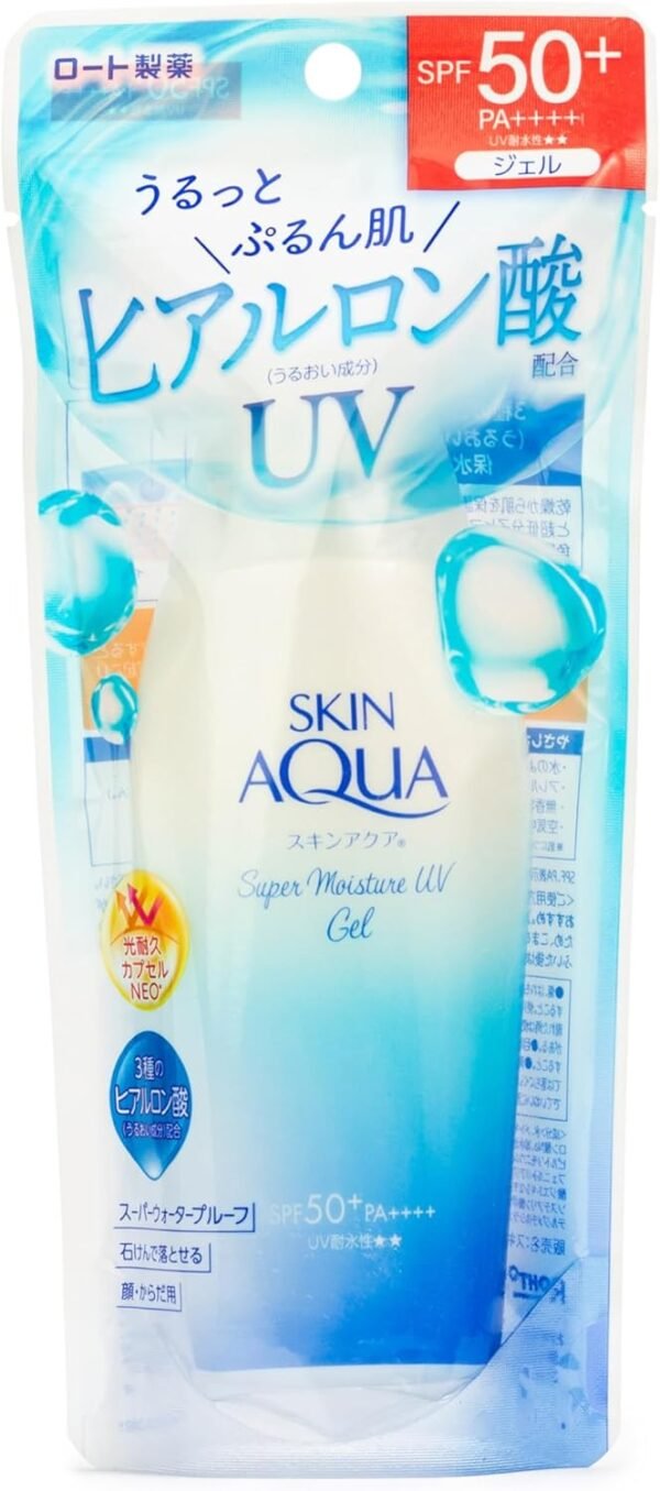 SKIN AQUA® Protetor Solar Facial UV SUPER MOISTURE GEL - FPS50 proteção UVA e UVB 110g - Imagem 3