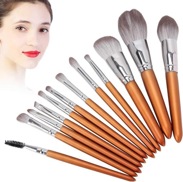 12pcs Professional Makeup Brushes Kit Strong Cream Powder Grip Contour Shade Blend for Beginner and Artist ElegDesign - Imagem 3