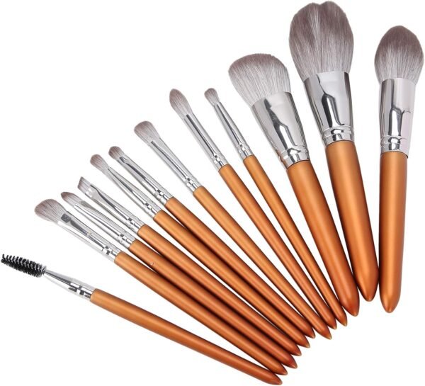 12pcs Professional Makeup Brushes Kit Strong Cream Powder Grip Contour Shade Blend for Beginner and Artist ElegDesign - Imagem 4