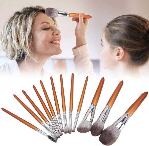 12pcs Professional Makeup Brushes Kit Strong Cream Powder Grip Contour Shade Blend for Beginner and Artist ElegDesign - Imagem 9