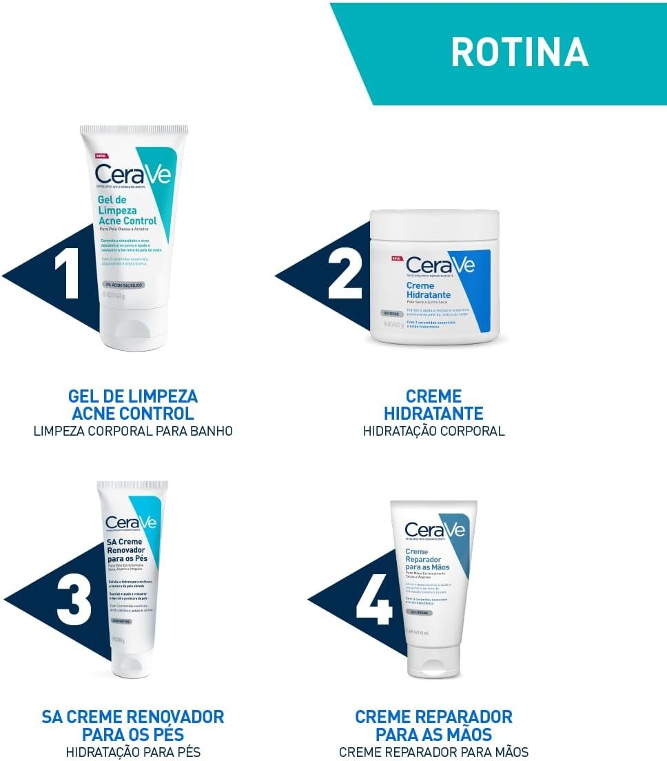 Cerave, Gel de Limpeza Acne Control com Niacinamida e Ácido Salicílico 4 Cerave, Gel de Limpeza Acne Control com Niacinamida e Ácido Salicílico - Imagem 5