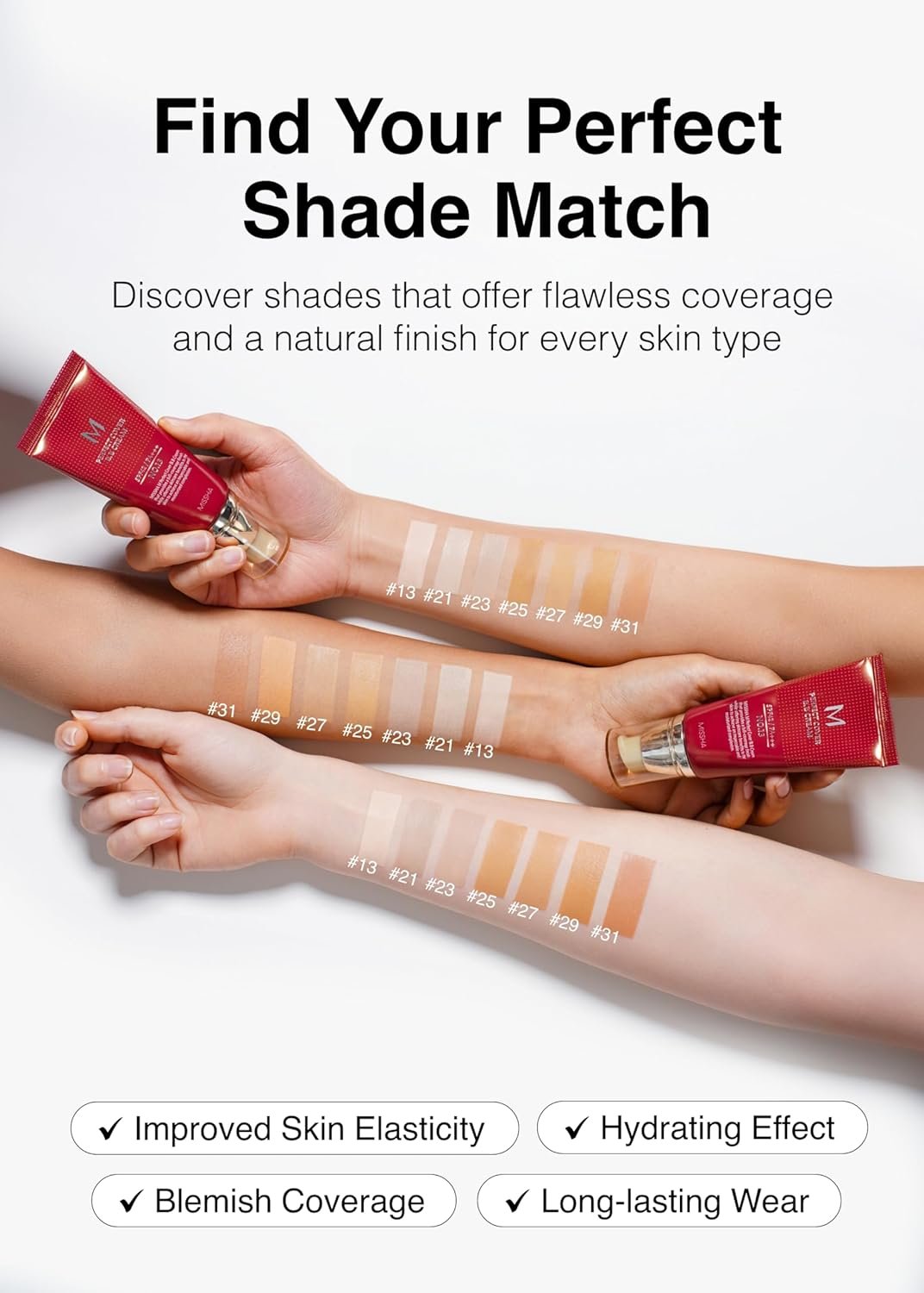 Base Facial Missha Perfect Cover BB Cream SPF 42 31 Golden Beige 3 Base Facial Missha Perfect Cover BB Cream SPF 42 31 Golden Beige - Imagem 3