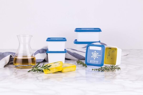 Conjunto de recipientes de alimentos empilháveis e inquebráveis de grau comercial do Alasca com tampa – Feito na Europa (conjunto de 3–40 oz. cada) - Imagem 3