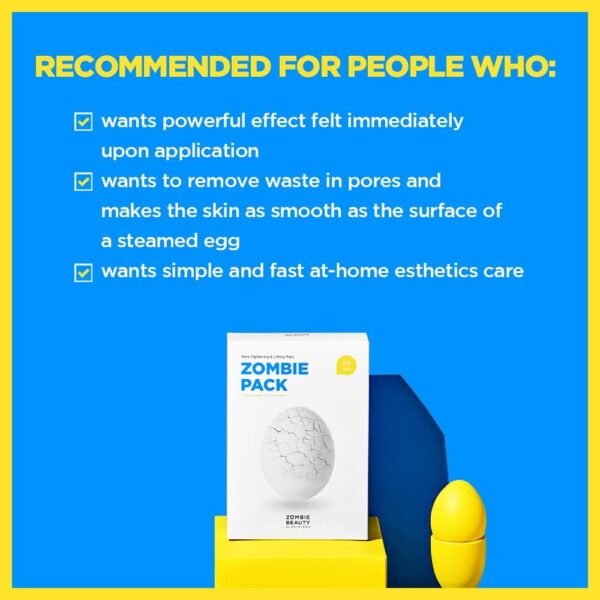 SKIN1004 Zombie Pack (2boxes - 8ea) | Wash off Face Mask for Aging Skin, Fine Lines Wrinkles, Enlarged Pores, Dryness, Lifting and Hydrating - Imagem 5