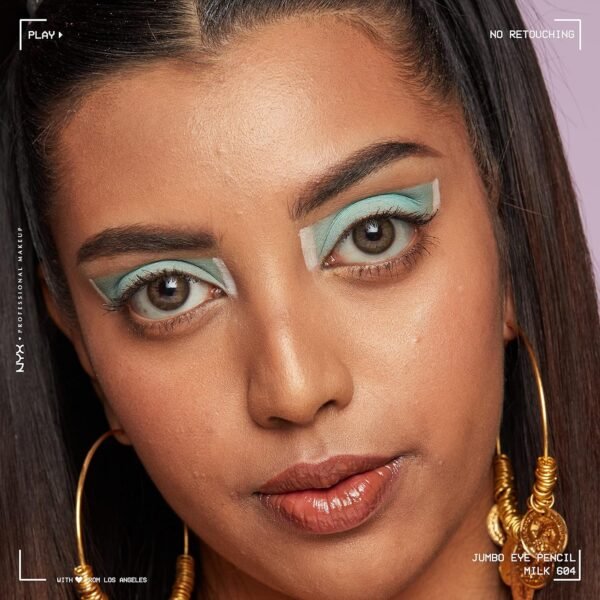 NYX PROFESSIONAL MAKEUP Lápis de olho jumbo, bastão de sombra misturável e lápis delineador - leite e feijão preto (pacote com 2) - Imagem 5