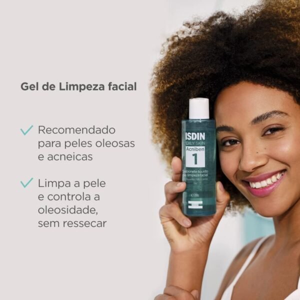 ISDIN Acniben Sabonete Líquido Facial Antioleosidade em Gel - 208g - Imagem 2
