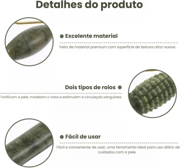 Rolo Massageador Facial Pedra Jade Guasha Anti Ruga Skincare | É bom mesmo? Descubra antes de comprar - Imagem 4