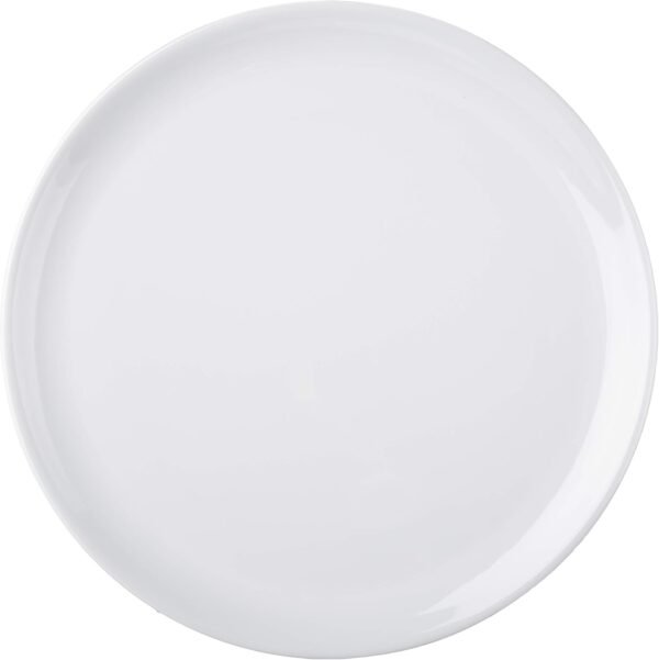 Amuse Home Bayview Essentials - Prato de jantar redondo grande de melamina resistente a lascas - Conjunto de 15 a 28 cm (branco) - Imagem 2