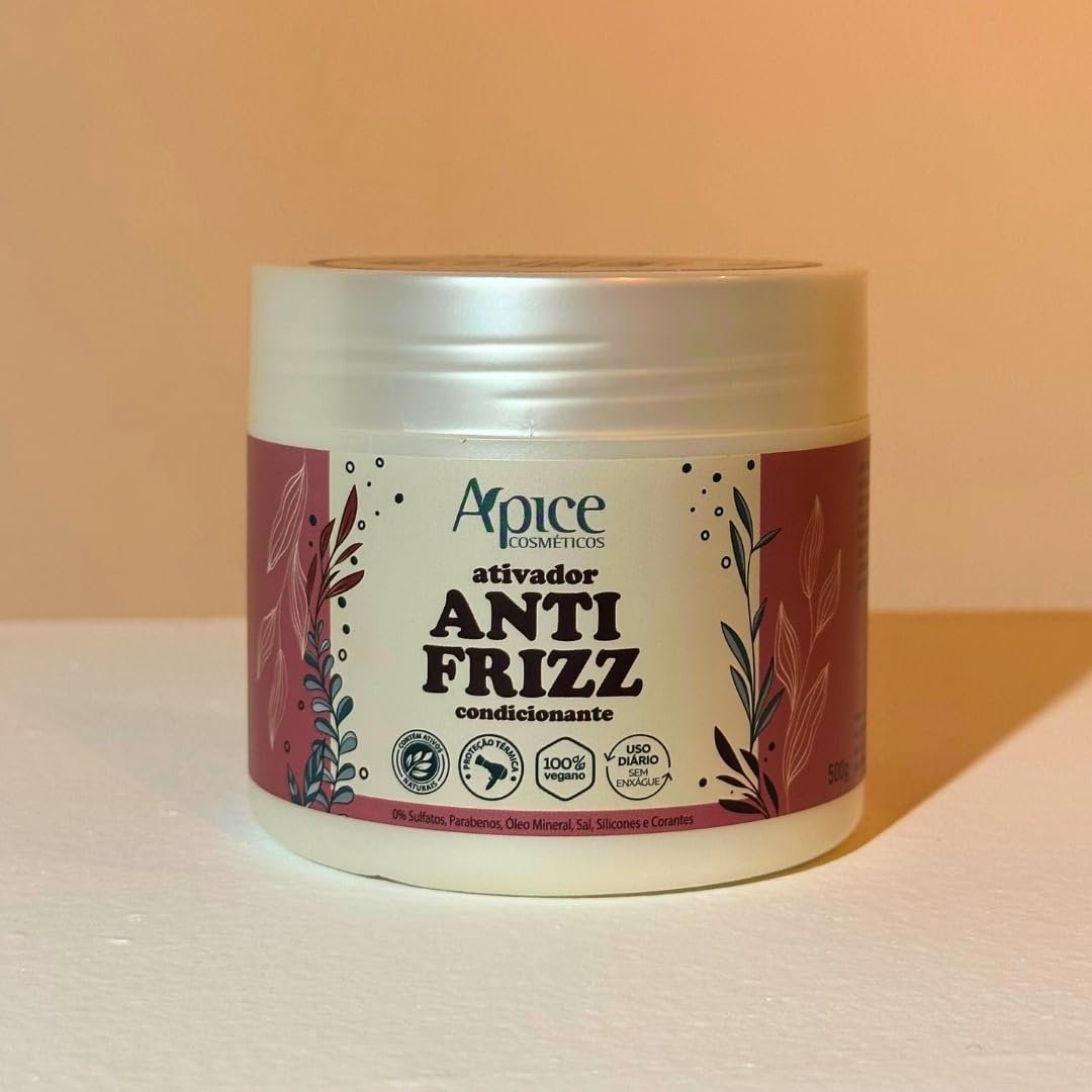 Apice Ativador Anti Frizz Condicionante 500g - Creme Anti-Frizz Cabelo Fragrância Sem Sulfatos ou Parabenos Dermatologicamente Testado Pote Apce 2 Apice Ativador Anti Frizz Condicionante 500g - Creme Anti-Frizz Cabelo Fragrância Sem Sulfatos ou Parabenos Dermatologicamente Testado Pote Apce - Imagem 2