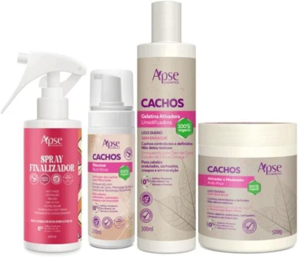 Apse Cachos Finalizadores Mousse, Gelatina, Ativador e Spray