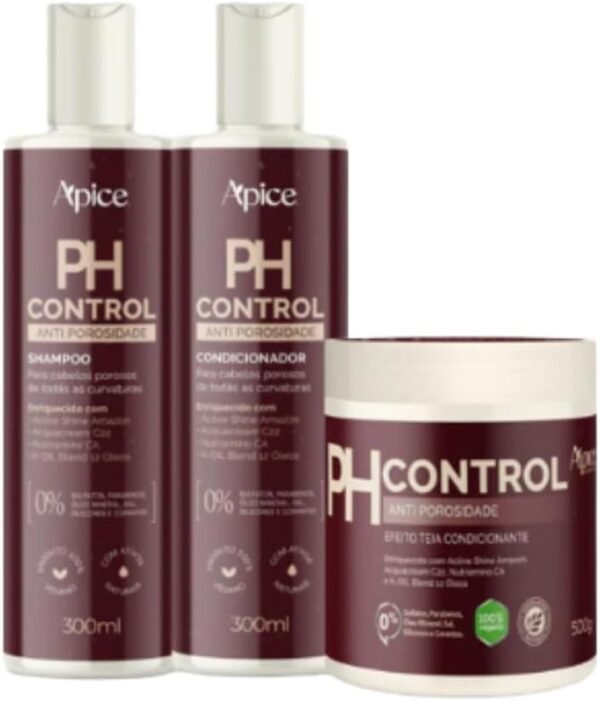 Apse Cosmetics, Kit Ph Control Shampoo, Condicionador e Máscara 500g Apse