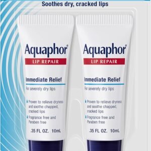 Aquaphor Lip Repair - Soothe Dry, Chapped Lips - Two .35 oz. Tubes