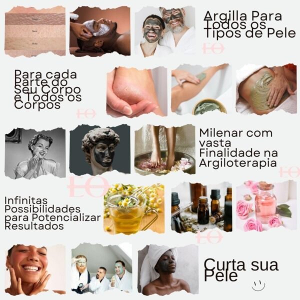 Argila Branca Mascara Facial Skincare Hidratante Clareadora 1kg Facial Corporal 100% Natural - Imagem 2