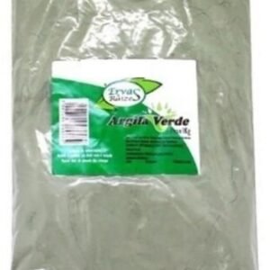 Argila Verde 100% Pura Pacote de 1 Kg Ervas e Raízes