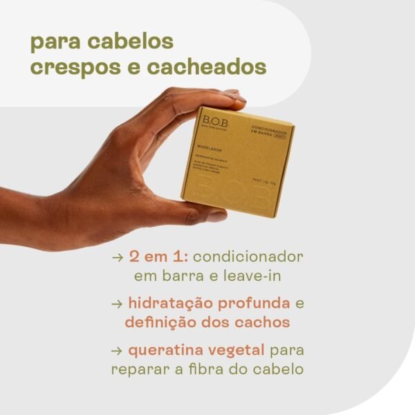 B.O.B Bars Over Bottles B.O.B Condicionador Em Barra Modelador 55G - Imagem 2