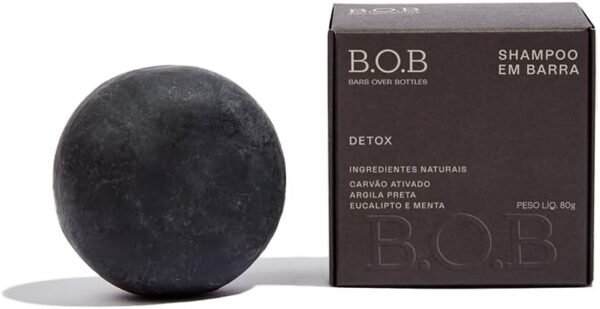 B.O.B Bars Over Bottles B.O.B Shampoo Em Barra Detox 80G
