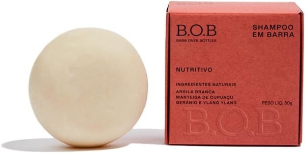 B.O.B Bars Over Bottles B.O.B Shampoo Em Barra Nutritivo 80G