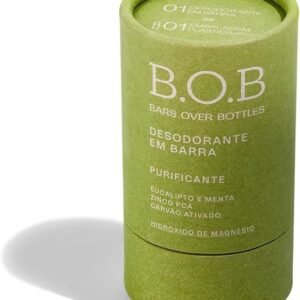 B.O.B Bars Over Bottles Desodorante Purificante em Barra | Natural, vegano, livre de crueldade, sustentável, livre de plástico, waterless, 0% álcool, livre de alumínio
