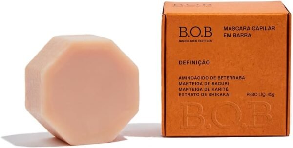 B.O.B Bars Over Bottles Máscara de Hidratação e Definição em Barra | Natural, vegano, livre de crueldade, sustentável, livre de plástico, waterless