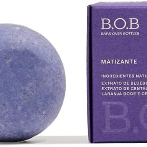 B.O.B Bars Over Bottles Shampoo em Barra Matizante de uso diário para cabelos loiros, platinados ou grisalhos | Natural, vegano, livre de crueldade, sustentável, livre de plástico, waterless, desamarelador, antioxidante, nutritivo