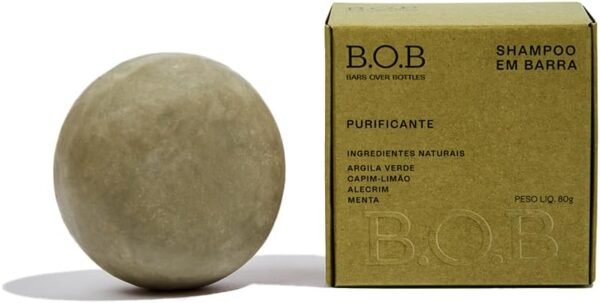 B.O.B Shampoo em Barra Purificante, 80G