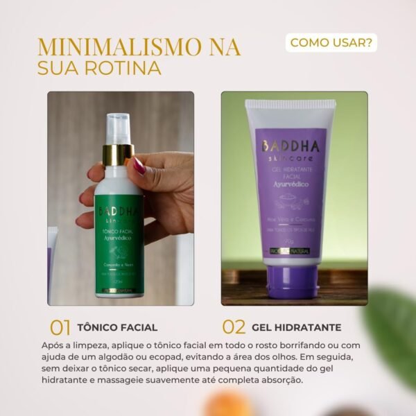 Baddha Skincare, Kit Skincare para todos os tipos de pele | Limpeza + Hidratação, Prevenção de cravos, Oleosidade e Saúde Geral da Pele- 2 Produtos, Vegano, Ayurveda - Imagem 2