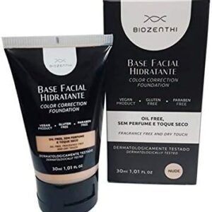 Base Facial Hidratante Natural, Vegana e Orgânica Bege Nude 30ml – Biozenthi