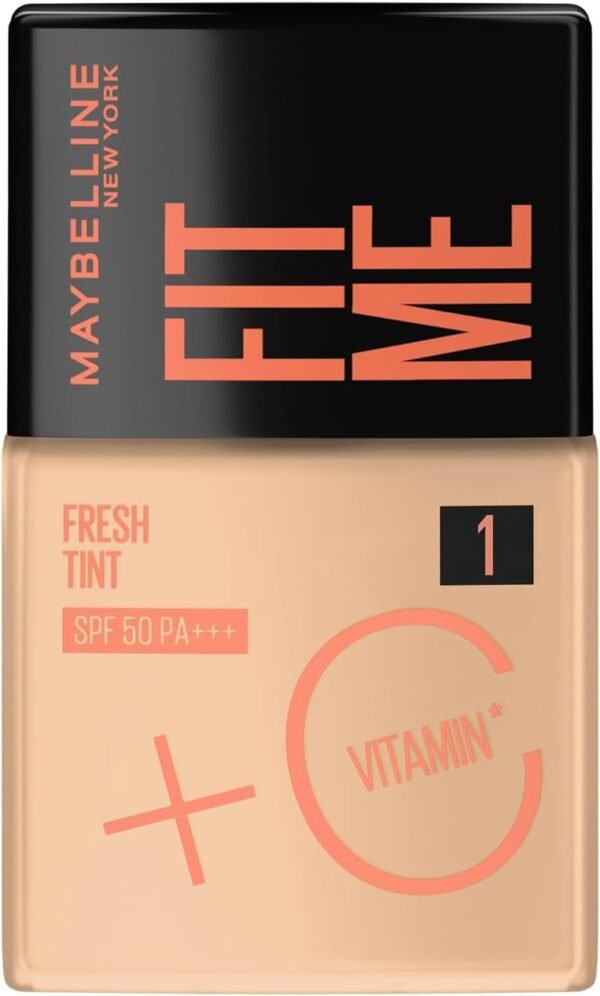 Base Líquida Maybelline NY Fit Me Fresh Tint com Vitamina C e FPS50 - COR 01-30ml
