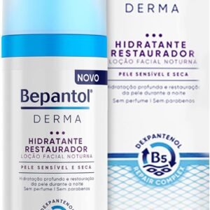 Bepantol Derma Hidratante Facial Noturno, Hidratante Restaurador, 50ml