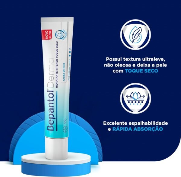 Bepantol Derma Toque Seco 30g, Oil Free, Hidratante Facial e Corporal - Imagem 2