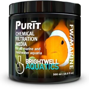 Brightwell Aquatics Purit – Meio de filtragem química para aquários marinhos e de água doce, 500 ml