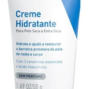 CeraVe, Creme Hidratante Corporal, com textura Cremosa e Ácido Hialurônico