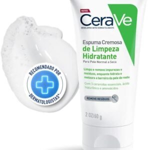 CeraVe, Espuma Cremosa de Limpeza Hidratante, com Ácido Hialurônico