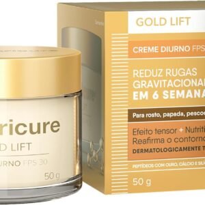 Cicatricure Gold Lift Creme Diurno FPS 30 | Reduz Rugas gravitacionais em 6 semanas | Efeito tensor nutritivo reafirma contorno facial, papada, pescoço e colo | Hidratante facial clareador | 50g (1-Pack)