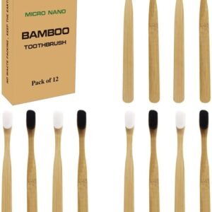 Clypolly Escova de dentes de bambu biodegradável extra macia com cerdas de fio dental macio 20.000 gengivas sensíveis para gengivas frágeis, cintos, dentaduras, grávidas e idosos