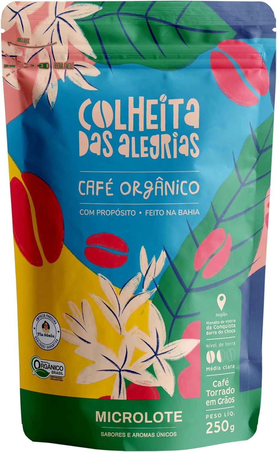 Colheita das Alegrias - Café Colheita das Alegrias Especial Orgânico Microlote em Grãos 250g 1 Colheita das Alegrias - Café Colheita das Alegrias Especial Orgânico Microlote em Grãos 250g