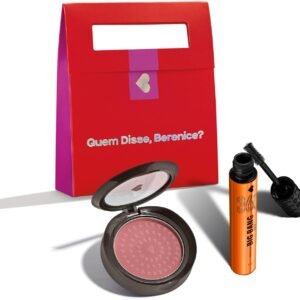 Combo Presente: Máscara de Cílios 10g + Blush Compacto Rosa 2g + Sacola de Presente