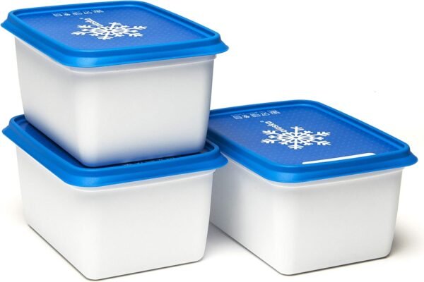 Conjunto de recipientes de alimentos empilháveis e inquebráveis de grau comercial do Alasca com tampa – Feito na Europa (conjunto de 3–40 oz. cada)