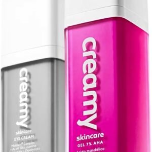 Creamy Skincare Kit, Gel com 7% AHA 30g e Creme para Olhos 15g