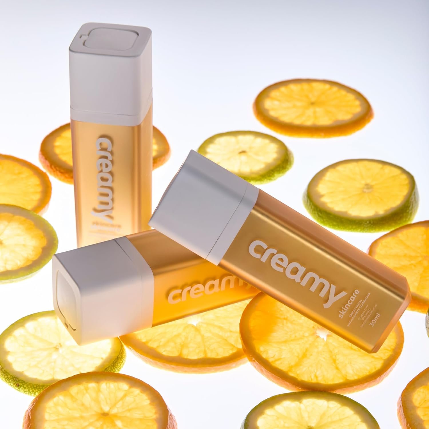 Creamy Skincare Vitamina C Gold 30g | Antioxidante, Clareador e Anti-Aging, Uniformiza o Tom, Ameniza Manchas | Todos os Tipos de Pele, Noite e Dia 2 Creamy Skincare Vitamina C Gold 30g | Antioxidante, Clareador e Anti-Aging, Uniformiza o Tom, Ameniza Manchas | Todos os Tipos de Pele, Noite e Dia - Imagem 2