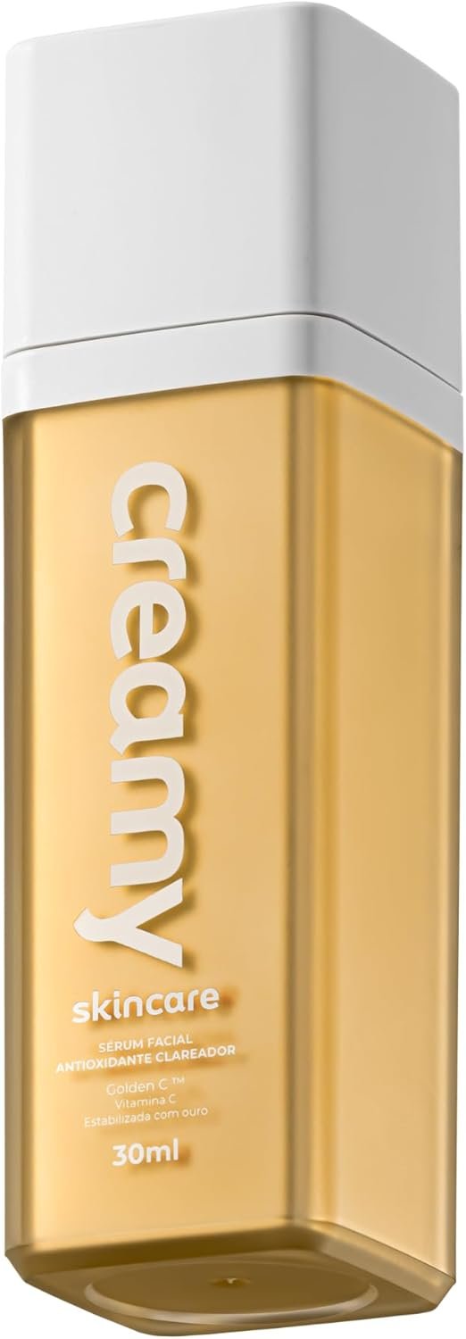 Creamy Skincare Vitamina C Gold 30g | Antioxidante, Clareador e Anti-Aging, Uniformiza o Tom, Ameniza Manchas | Todos os Tipos de Pele, Noite e Dia 1 Creamy Skincare Vitamina C Gold 30g | Antioxidante, Clareador e Anti-Aging, Uniformiza o Tom, Ameniza Manchas | Todos os Tipos de Pele, Noite e Dia