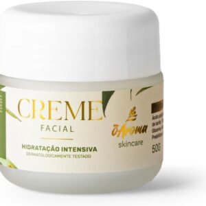 Creme Facial Hidratante Intensivo Phytoesqualano Ácido poliglutâmico Manteiga de karité Prebióticos Pele Seca Anti idade