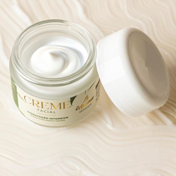 Creme Facial Hidratante Intensivo Phytoesqualano Ácido poliglutâmico Manteiga de karité Prebióticos Pele Seca Anti idade - Imagem 2