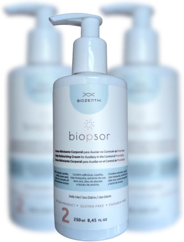 Creme Hidratante Corporal Vegano Calmante Biopsor (Psoríase) 250ml - Biozenthi
