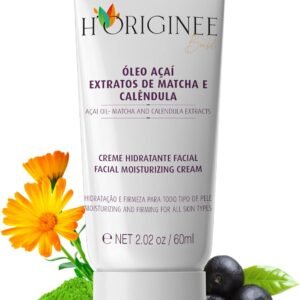 Creme Hidratante Facial - VEGANO - Nutre e Rejuvenesce - Ácido Hialurônico, Hidratação Profunda - Não Testado em Animais, Fórmula Natural, Hipoalergênico - H'originée Brasil - 60ml